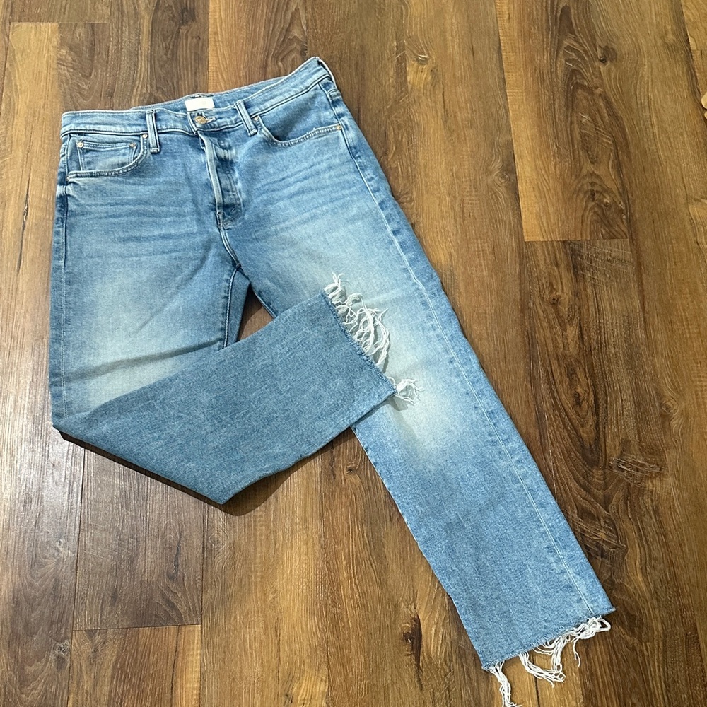 Mother The scrapper cuff ankle fray color is sneak peak size 29 - Picture 2 of 4